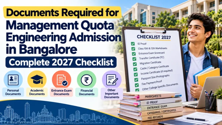 Documents Required for Management Quota Engineering Admission in Bangalore
